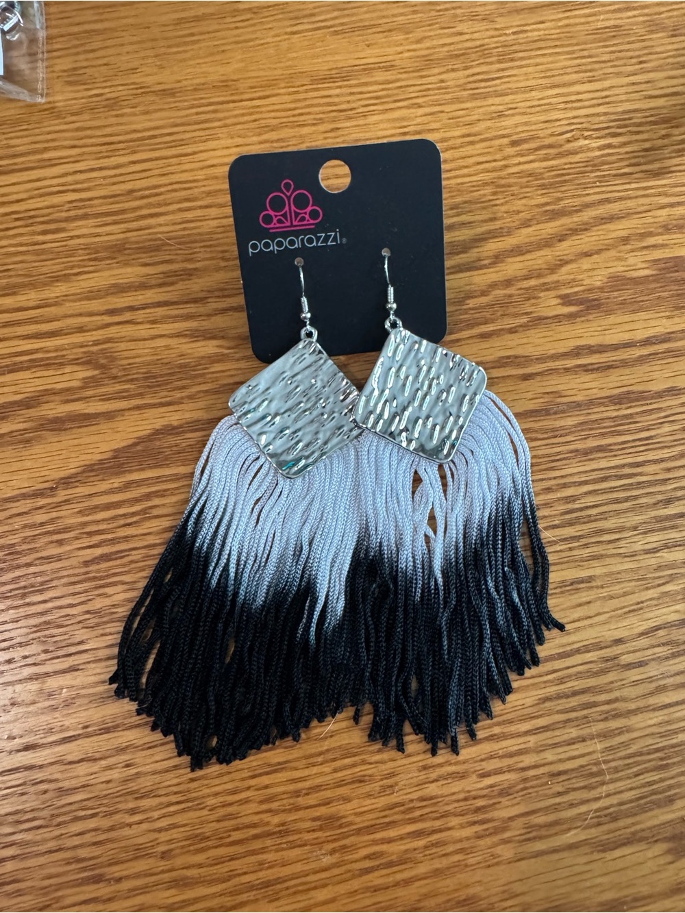 paparazzi Silver-Topped Ombre Tassel Earrings